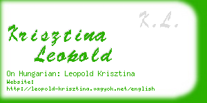 krisztina leopold business card